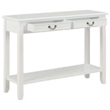 vidaXL Wandtafel 110x35x80 cm hout wit