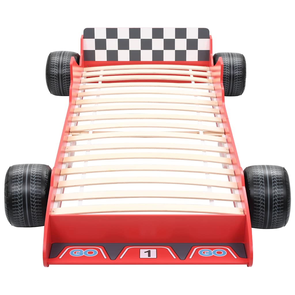 vidaXL Kids' Car Bed Red 90x200 cm