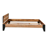 vidaXL Bed Frame Solid Acacia Wood and Steel 152x203 cm