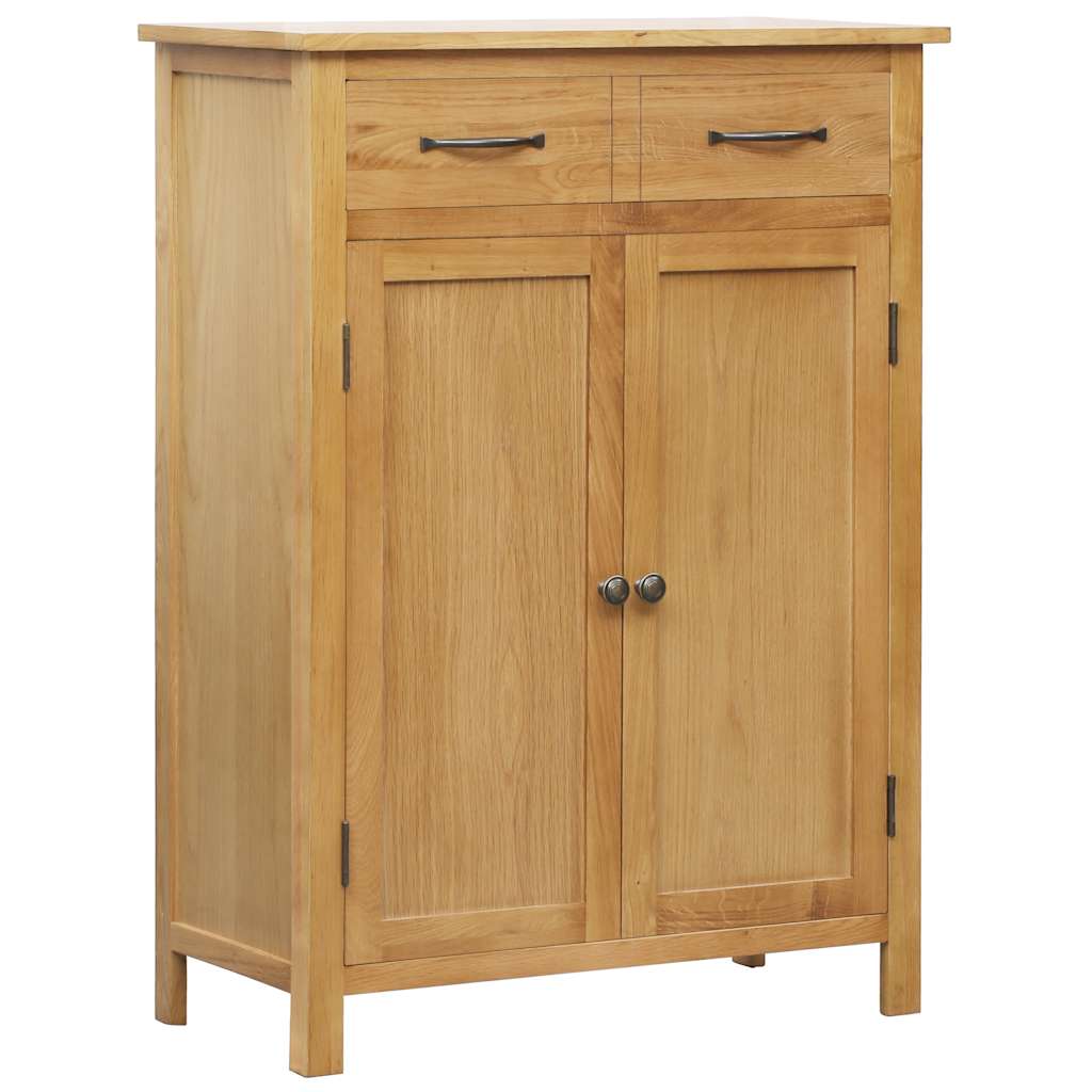 vidaXL Schoenenkast 76x37x105 cm massief eikenhout