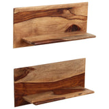 vidaXL Wandschappen 2 st 58x26x20 cm massief acaciahout