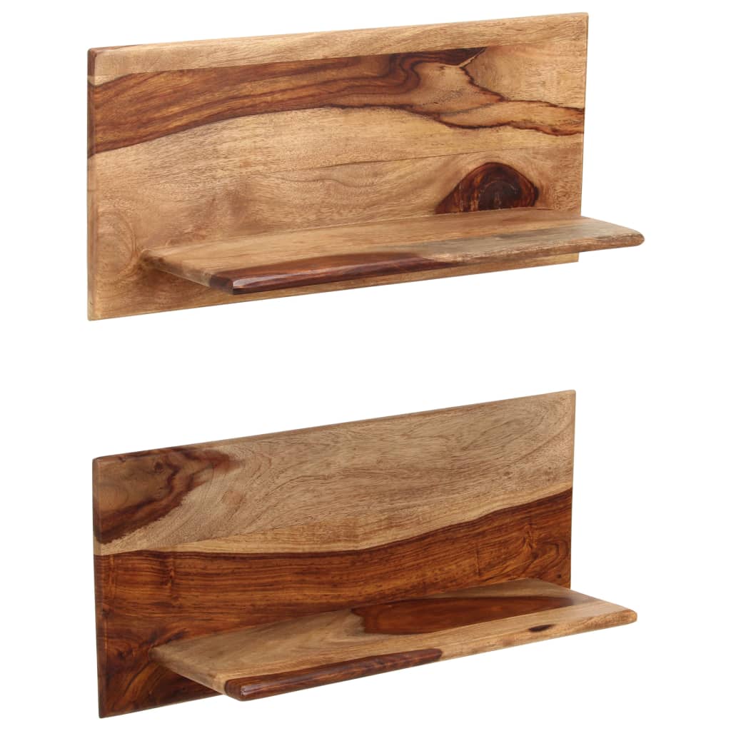 vidaXL Wandschappen 2 st 58x26x20 cm massief acaciahout