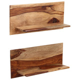 vidaXL Wandschappen 2 st 58x26x20 cm massief acaciahout