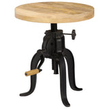 vidaXL Side table 45x(45-62) cm solid mango wood and cast iron