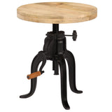 vidaXL Side table 45x(45-62) cm solid mango wood and cast iron