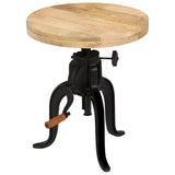 vidaXL Side table 45x(45-62) cm solid mango wood and cast iron