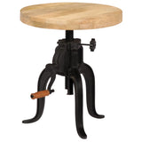 vidaXL Side table 45x(45-62) cm solid mango wood and cast iron