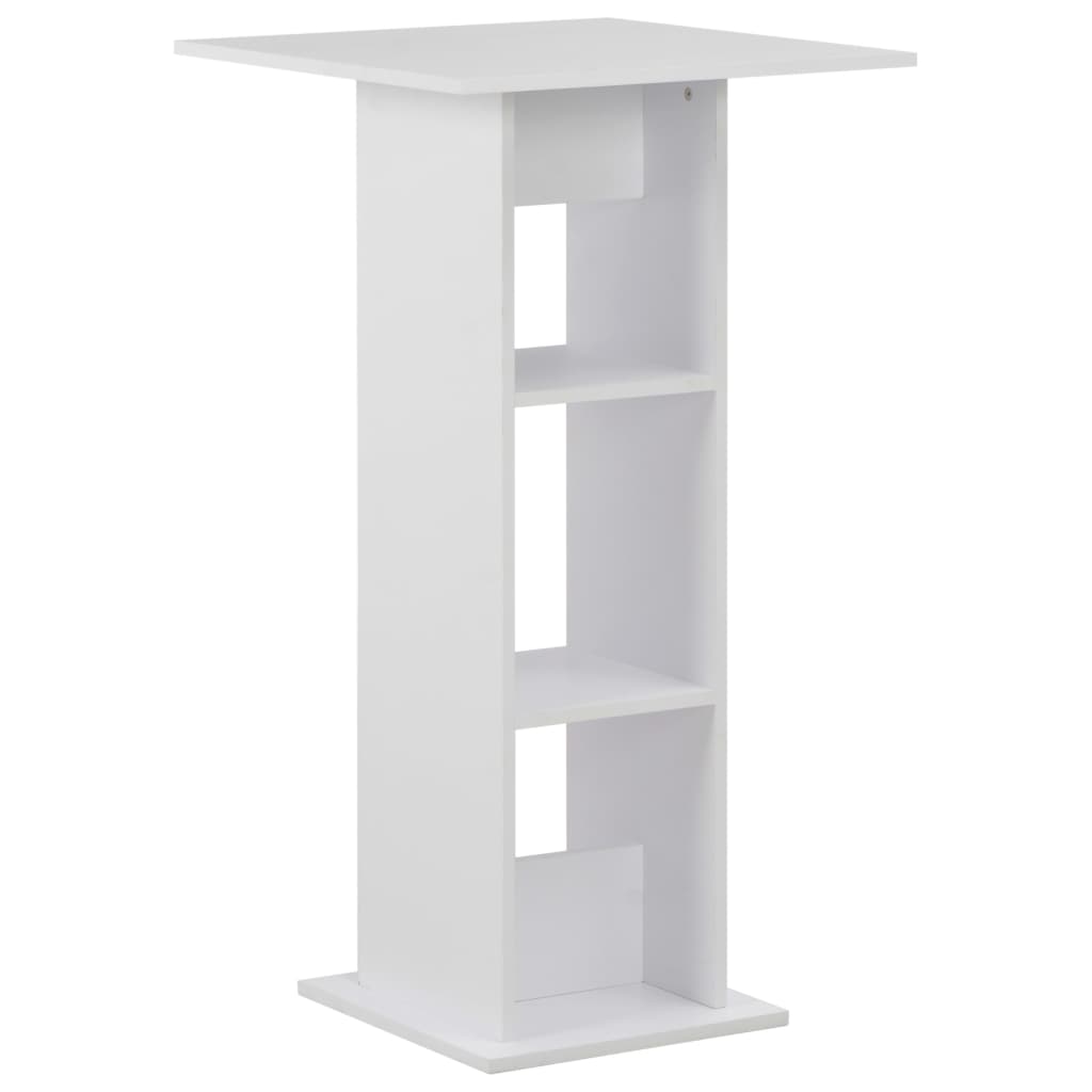 vidaXL Bartafel 60x60x110 cm blanc