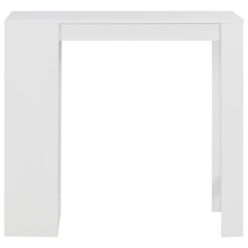 vidaXL Bar Table with Shelf 110x50x103 cm White