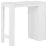 vidaXL Bar Table with Shelf 110x50x103 cm White