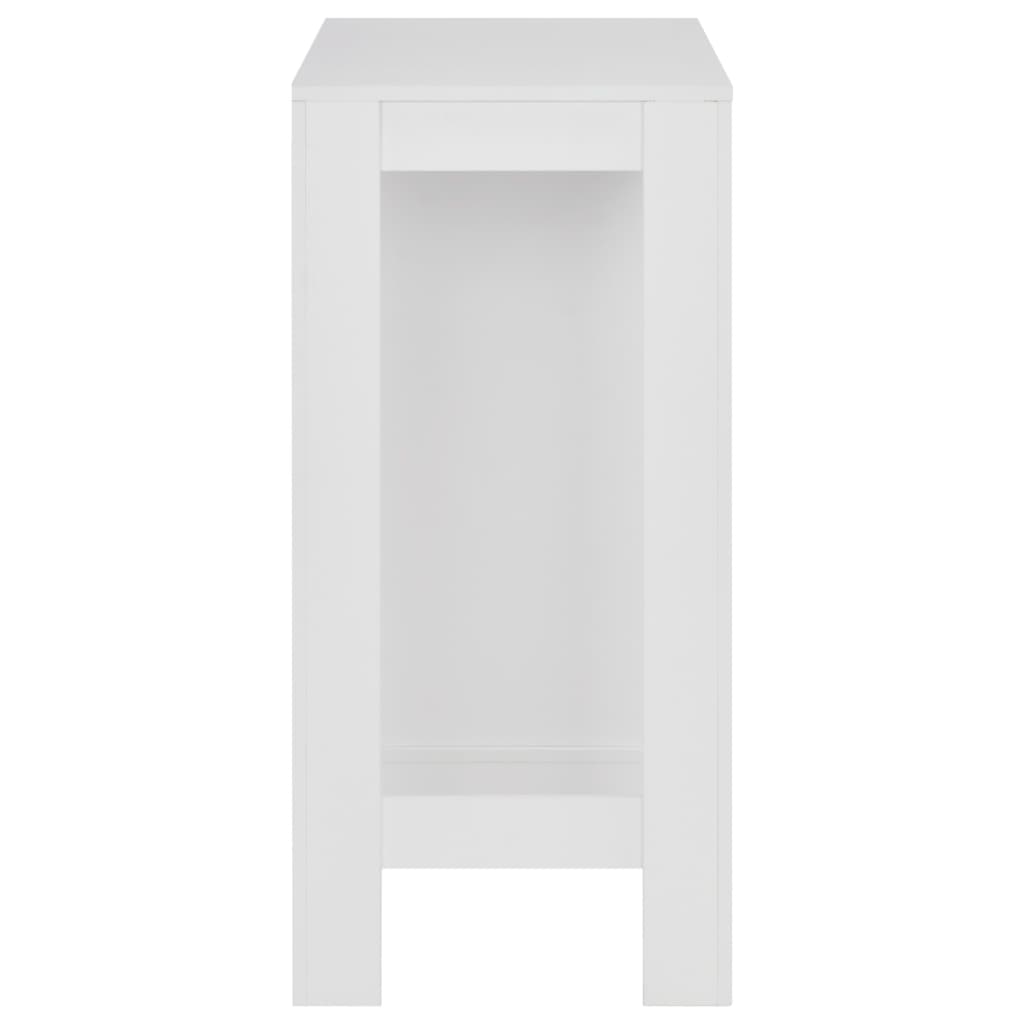 vidaXL Bar Table with Shelf 110x50x103 cm White