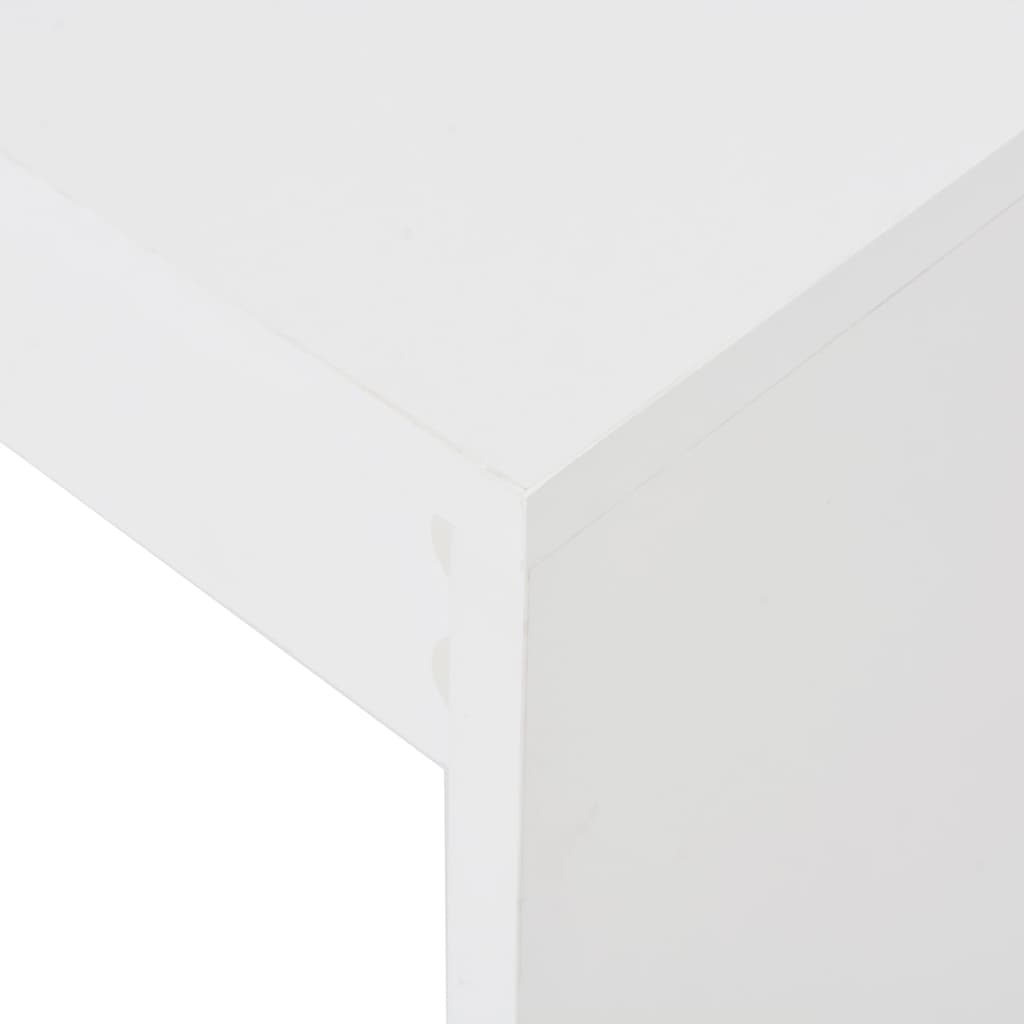 vidaXL Bar Table with Shelf 110x50x103 cm White