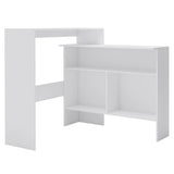 vidaXL Bartafel avec 2 plateaux de table 130x40x120 cm blanc