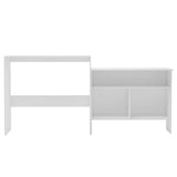 vidaXL Bartafel avec 2 plateaux de table 130x40x120 cm blanc