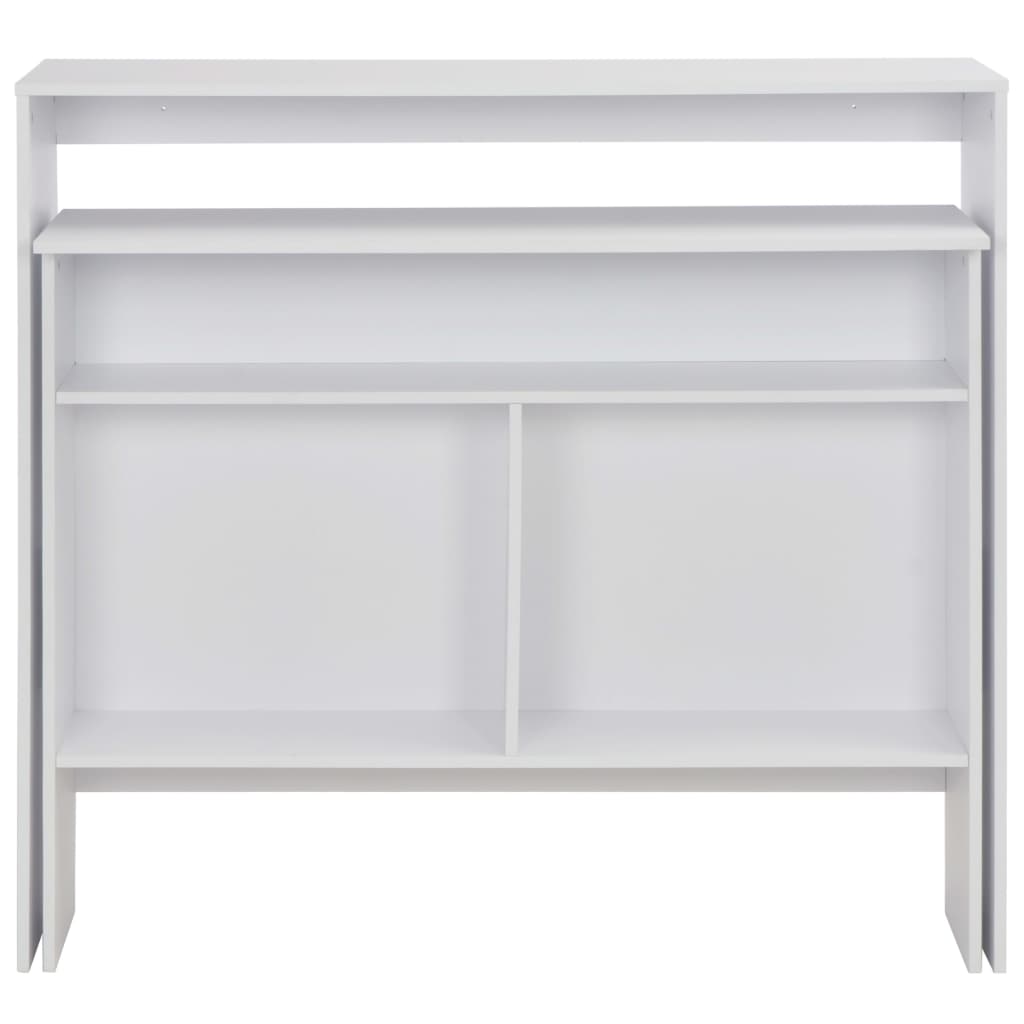 vidaXL Bartafel avec 2 plateaux de table 130x40x120 cm blanc