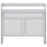 vidaXL Bartafel avec 2 plateaux de table 130x40x120 cm blanc