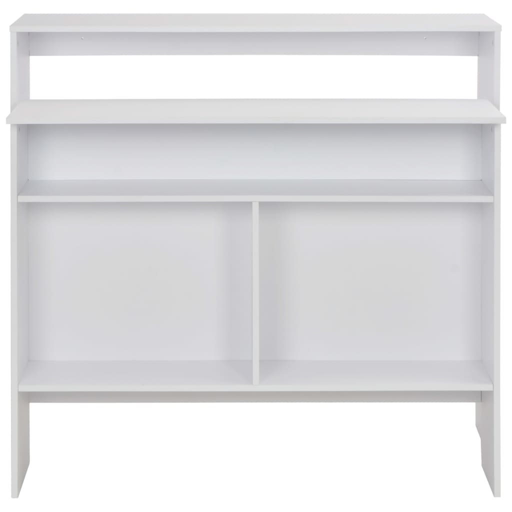 vidaXL Bartafel avec 2 plateaux de table 130x40x120 cm blanc