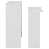 vidaXL Bartafel avec 2 plateaux de table 130x40x120 cm blanc