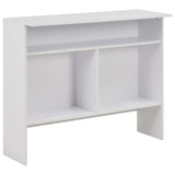 vidaXL Bartafel avec 2 plateaux de table 130x40x120 cm blanc