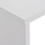 vidaXL Bartafel avec 2 plateaux de table 130x40x120 cm blanc