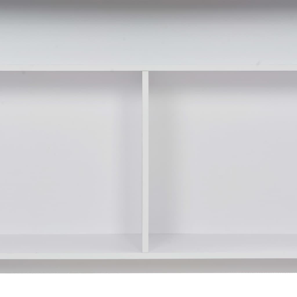 vidaXL Bartafel avec 2 plateaux de table 130x40x120 cm blanc