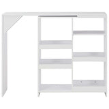vidaXL Bartafel avec plateau de rangement 138x39x110 cm blanc