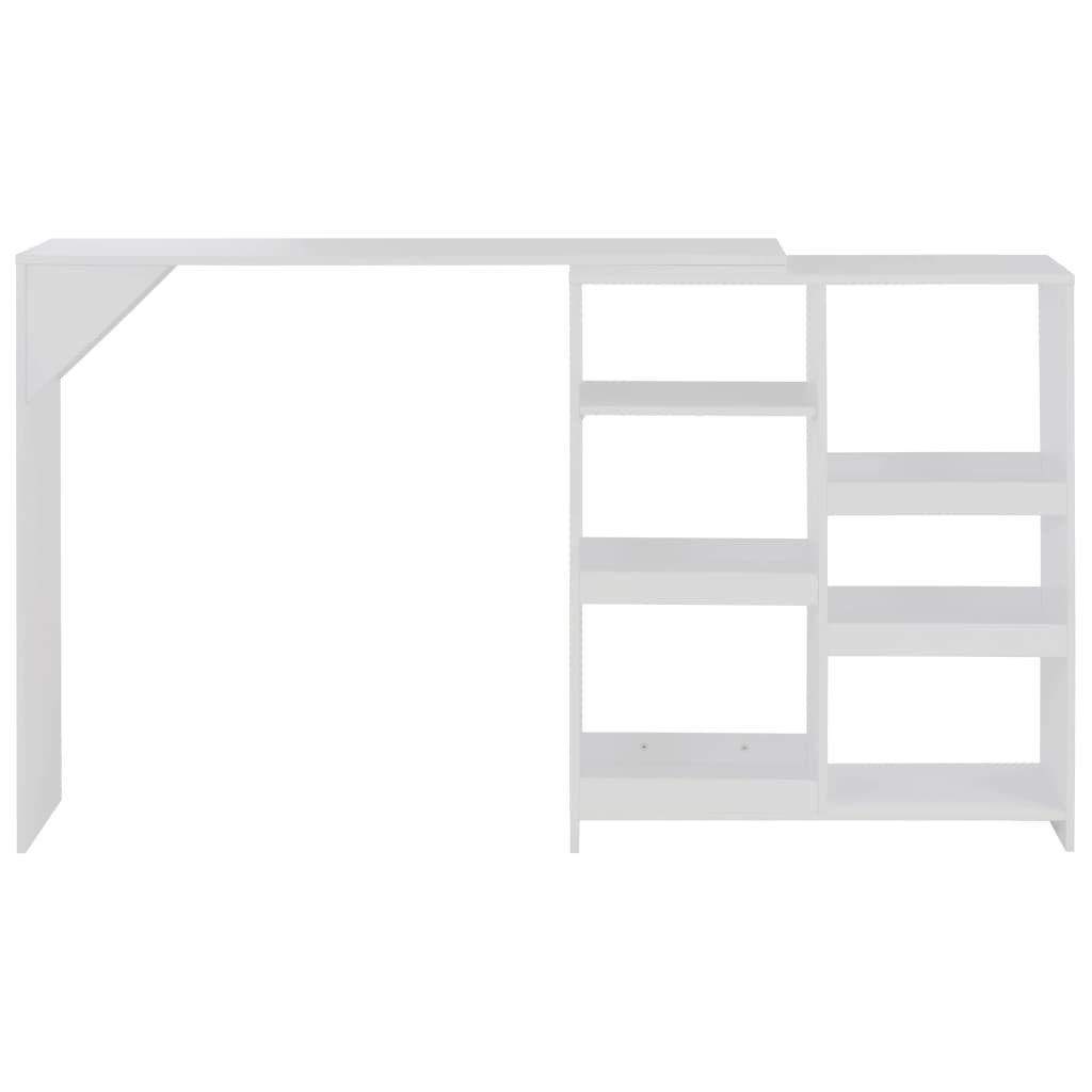 vidaXL Bartafel avec plateau de rangement 138x39x110 cm blanc