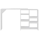 vidaXL Bartafel avec plateau de rangement 138x39x110 cm blanc