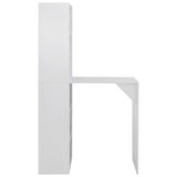 vidaXL Table de bar avec cadre 115x59x200 cm blanc