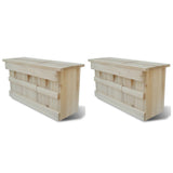 vidaXL Sparrow Houses 2 pcs 44x15.5x21.5 cm wood