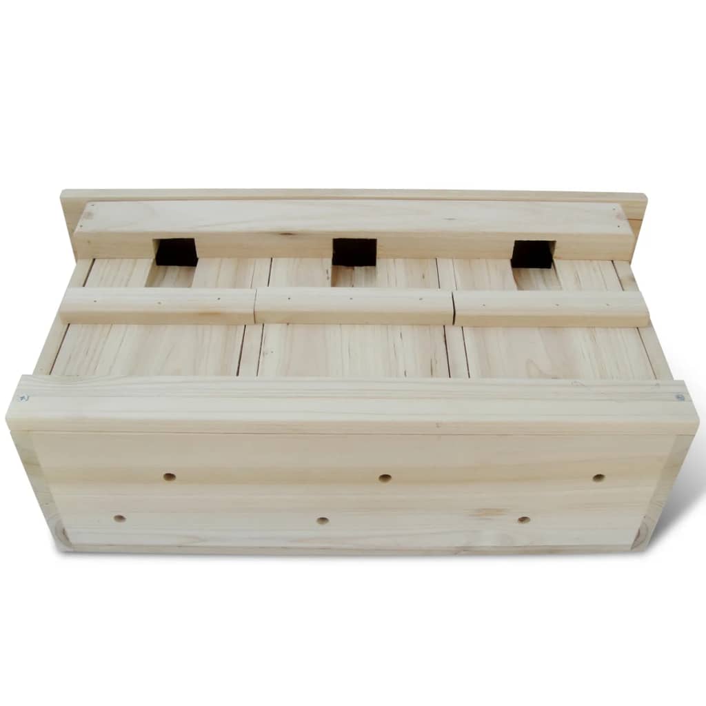 vidaXL Sparrow Houses 2 pcs 44x15.5x21.5 cm wood