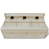 vidaXL Sparrow Houses 2 pcs 44x15.5x21.5 cm wood