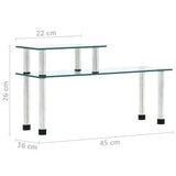 vidaXL Keukenschap 45x16x26 cm gehard glas transparent