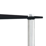vidaXL 3-delige Tafeltjesset gehard glas zwart