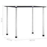 vidaXL 3-delige Tafeltjesset gehard glas zwart