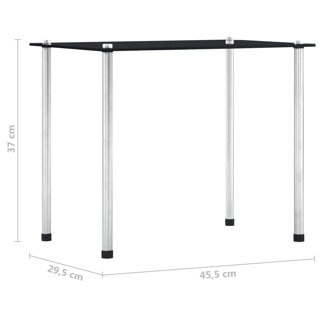 vidaXL 3-delige Tafeltjesset gehard glas zwart