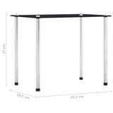 vidaXL 3-delige Tafeltjesset gehard glas zwart
