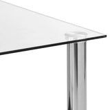 vidaXL Bijzettafel 45x50x45 cm gehard glas transparant