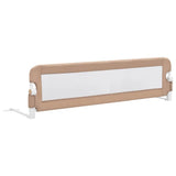 vidaXL Toddler Bed Rail 102x42 cm Polyester Taupe