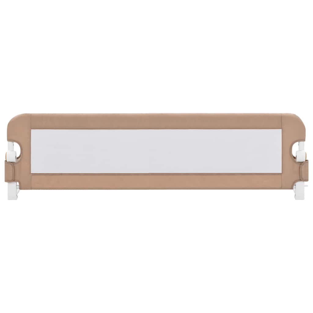 vidaXL Toddler Bed Rail 102x42 cm Polyester Taupe