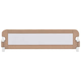 vidaXL Toddler Bed Rail 102x42 cm Polyester Taupe