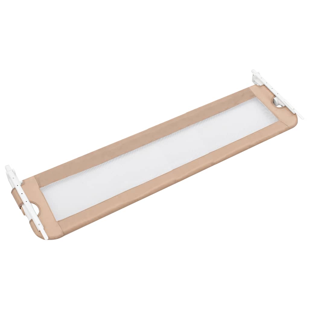 vidaXL Toddler Bed Rail 102x42 cm Polyester Taupe