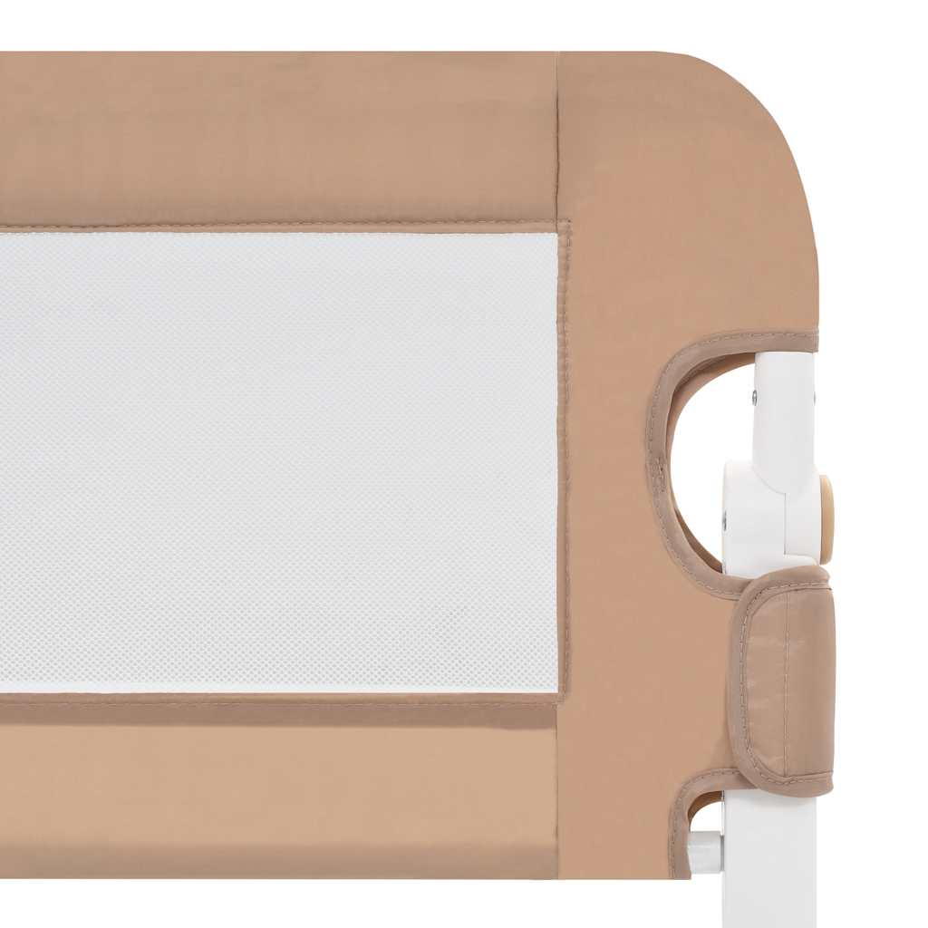 vidaXL Toddler Bed Rail 102x42 cm Polyester Taupe