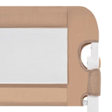 vidaXL Toddler Bed Rail 102x42 cm Polyester Taupe