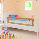 vidaXL Toddler Bed Rail 102x42 cm Polyester Taupe