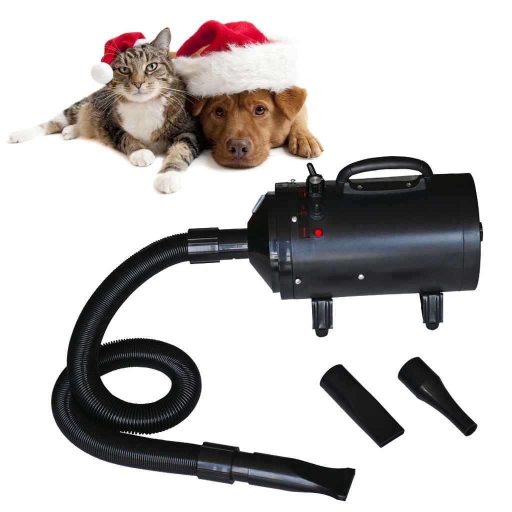 vidaXL Dog Grooming Dryer with 3 Nozzles 2400 W Black