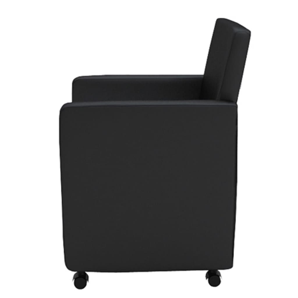 vidaXL Eetkamerstoelen 4 st art noir