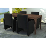 vidaXL Eetkamerstoelen 4 st art noir