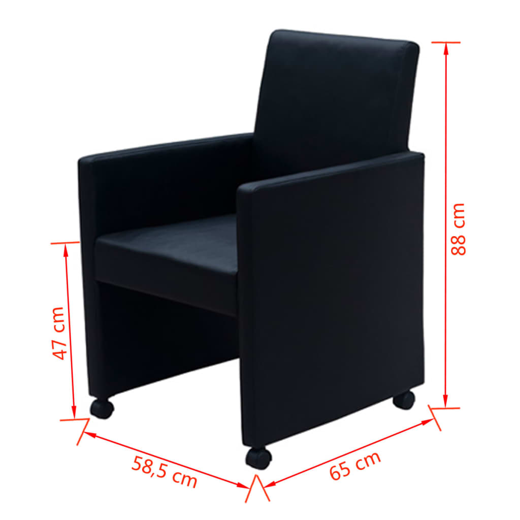 vidaXL Eetkamerstoelen 4 st art noir