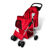 vidaXL Pet Stroller Red
